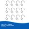 Kenney Mfg Abstract Rust-Resistant Metal Double Decorative Shower Curtain Hooks, Set of 12, Brushed Nickel KN62101PS - alternate 2